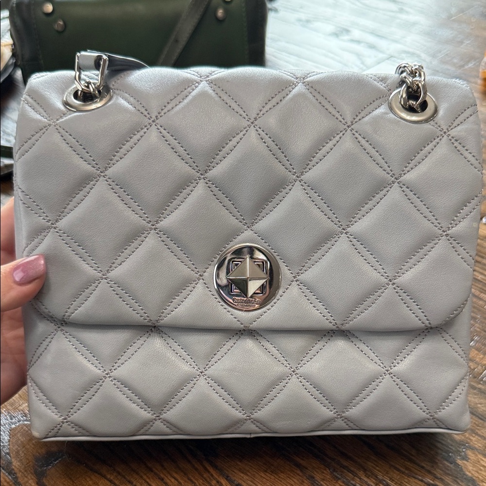 Kate Spade Quilted Shoulder Bag in Gray